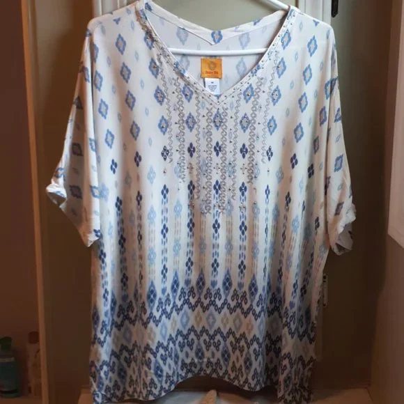 "Ruby Rd" peasant blouse. Size medium. - Picture 3 of 5